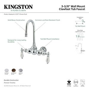 Kingston Chrome Faucet with Swivel Spout